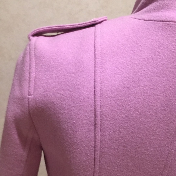 Theory NWOT Camelia Pink Wool Pea Coat.  6 - Picture 4 of 10